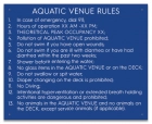 MAHC Aquatic Venue Rules Sign