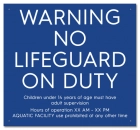 MAHC No Lifeguard Sign