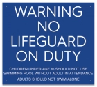 Massachusetts No Lifeguard On Duty Sign