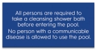 Massachusetts Pool Rules Health Sign