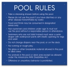 Montana Pool Rules Sign