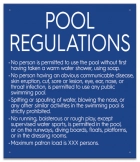 Nebraska Pool Regulations Sign