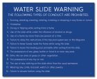 Nevada Water Slide Rules Sign