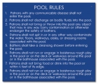 New Hampshire Pool Rules Sign