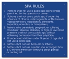 New Hampshire Spa Rules Sign