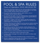 New Jersey Pool and Spa Rules Sign