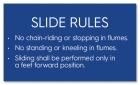 New York White-Water Slide Rules Sign