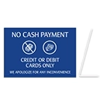 No Cash Payment - Easel Sign