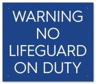 North Carolina No Lifeguard Sign for Wading Pools