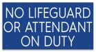 Oklahoma No Lifeguard Sign
