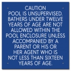 Ontario Canada Unsupervised Pool 2 Sign