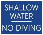 Ontario Shallow Water No Diving Sign