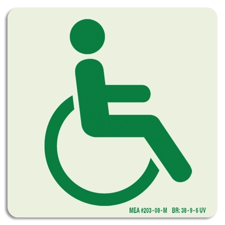 Photoluminescent Accessible Emergency Exit Sign