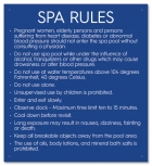 Prince Williams & Virginia Beach Spa Rules Sign