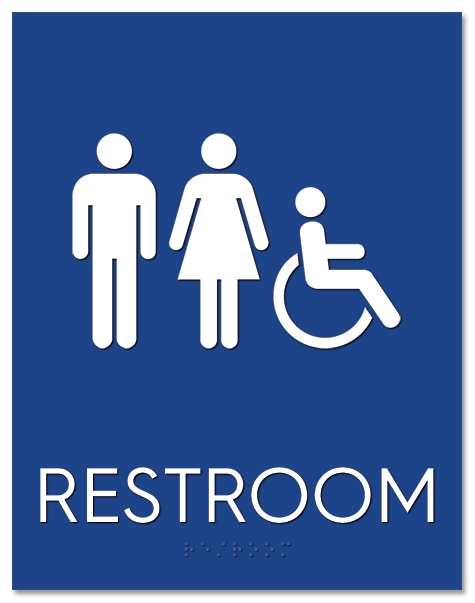 Restroom w/ Unisex & ISA Symbols