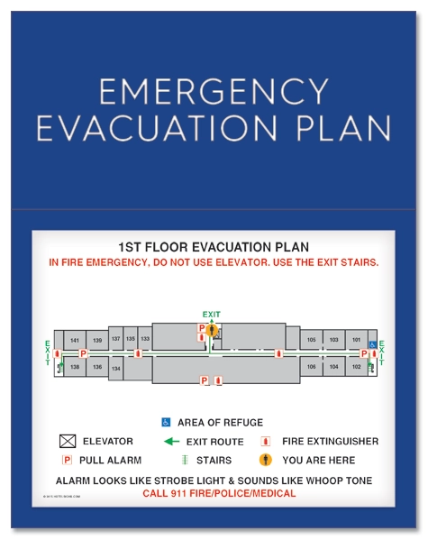 Standard Entrance Evacuation Plan - CA Compliant