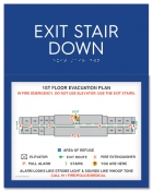 Standard Stairway Evacuation Plans - CA Compliant