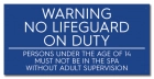 Texas No Lifeguard on Duty Pool Sign