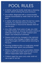 Utah Pool Rules Sign