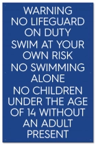 Virginia No Lifeguard Sign