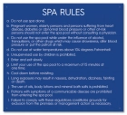Virginia Spa Rules Sign