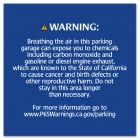Warning Sign: Enclosed Parking Facilities