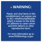 Warning Sign: Plastic and Vinyl -  Celtec Material