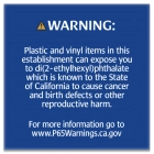 Warning Sign: Plastic and Vinyl