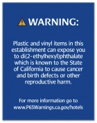 Warning Sign: Plastic and Vinyl