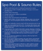 Washington DC Spa & Sauna Rules Sign