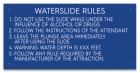 Wisconsin Waterslide Rules Sign