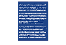 Human Trafficking Signs