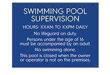 Pool/Spa Signs
