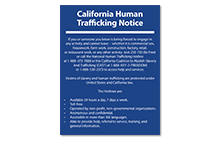 Human Trafficking Signs