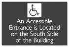Accessible Entrance Location Sign w/ISA Symbol