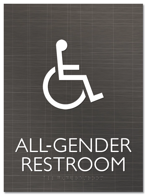 All-Gender Restroom Sign w/ISA Symbol
