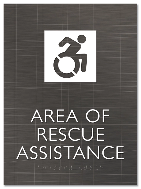 Area of Rescue Assistance Sign - NYC Compliant