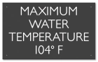 Arkansas Spa Water Temperature Sign