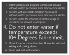 Atlanta, Georgia Spa Rules Sign