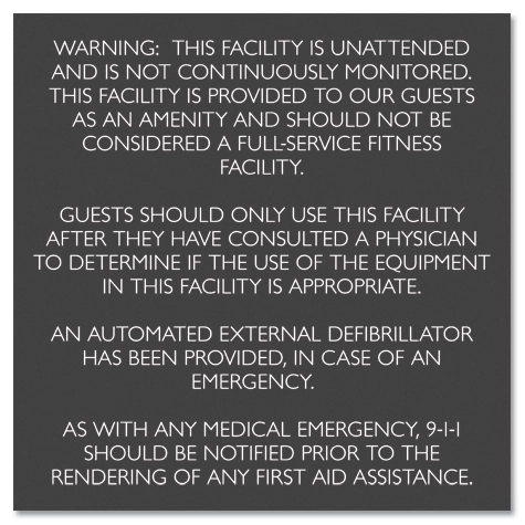 Automated External Defibrillator Sign