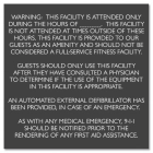 Automated External Defibrillator Sign