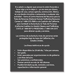 California Spanish Human Trafficking Notice