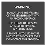Colorado Alcohol Fine Warning Sign