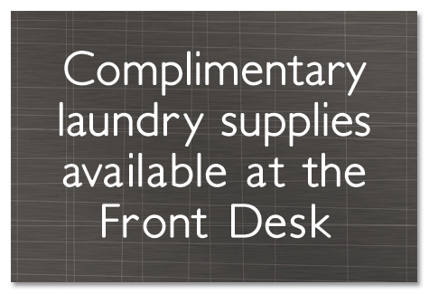 Complimentary Laundry Supplies Sign