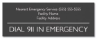Delaware Pool Emergency Phone Sign
