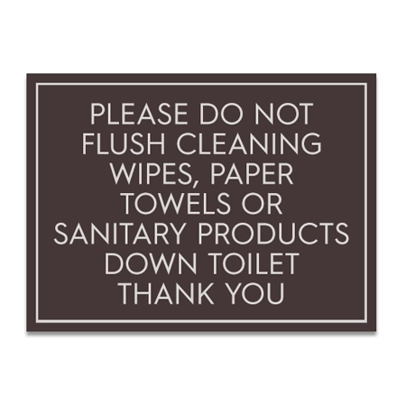 Do Not Flush Sign - B