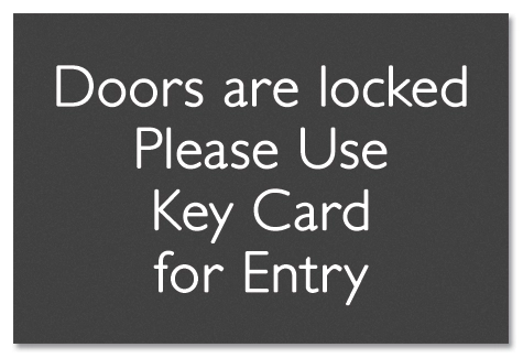 Doors Locked Sign