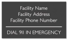 Emergency Dial 911 Pool Sign