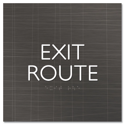"Exit Route" Egress Sign - CA Compliant