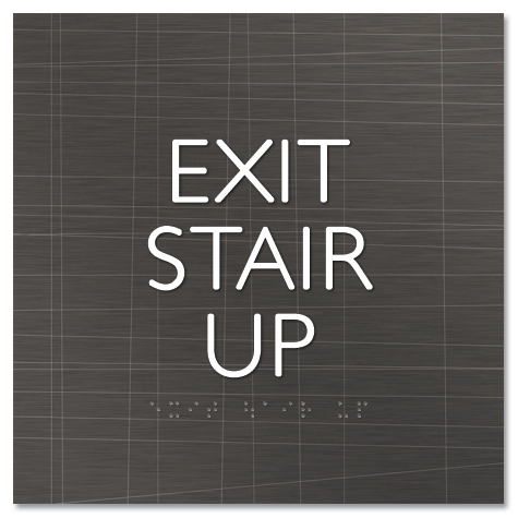 "Exit Stair Up" Egress Sign - CA Compliant